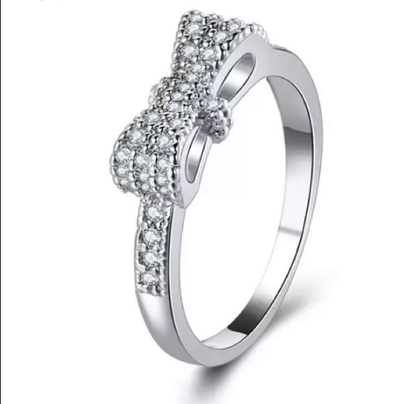 NEW!💙💎🎀GORGEOUS! BOW KNOT RING!🎀💎💙PAVE CZ! 7 - Picture 7 of 10